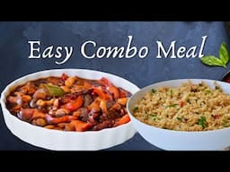 Easy Tasty Combo - Yummy Fried Rice  & Healthy Mushroom Curry  | Tiffin Box Ideas | Lunch Box Combo