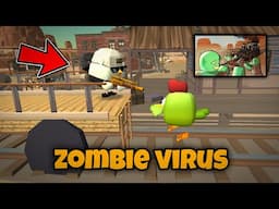 😱 ZOMBIE VIRUS SPREADING IN CHICKEN GUN!! DEAD RAILS BUT IN CHICKEN GUN