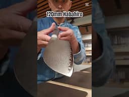 This Shizu Miyako Damascus mini 120mm Habahiro has a similar profile to my Moritaka Ishime Kamagata