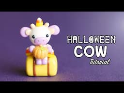 Cute Halloween Cow │ Polymer Clay Tutorial