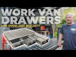 Quick look at my INTERIM no-build camper setup using contractor van drawers as a TEMPORARY solution