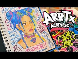 I tried out ARRTX Acrylic Markers 48 Set - Review