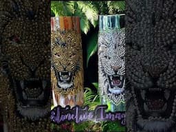 She made these BEAUTIFUL BLINGY CUPS LIVE! | #shorts