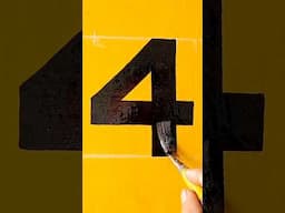 How to Write the Perfect 4 with a Brush #shorts #short #brushlettering #handlettering #nbartworks