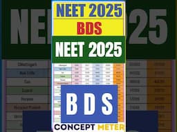 🔥🔥 NEET 2025 BDS Cut Off #neet #viral #latest