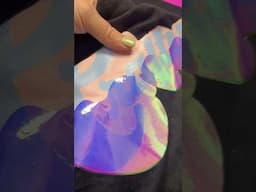 Layering holographic HTV on top can give you some amazing effects! #cricut #htv