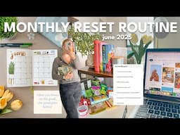 JUNE MONTHLY RESET 🏖️ goal setting, deep cleaning, notion, may reflection, bullet journal, groceries