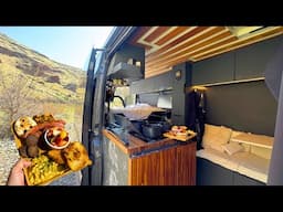 Vanlife Mountain Man Breakfast | Camping by a river