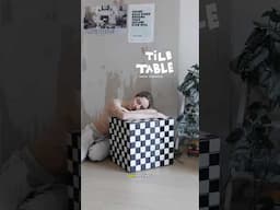 DIY High-End Checkerboard Tile Table 🤍 #diy