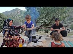 "In the Heart of the Mountains: A Fisherman and His Pregnant Wife"
