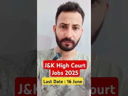 J&K High Court Jobs | Age 18-40 yr #jobs #jammukashmir #highcourt #juniorassistant