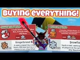 Spending 2,000 Gingerbread Bears to BUY ENTIRE Beesmas Catalog! (Bee Swarm)