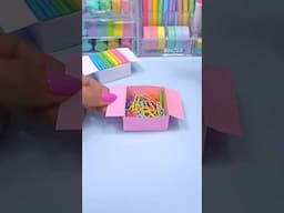 DIY Cajita de papel organizadora 💖  Manualidades con papel fáciles #diy #manualidades