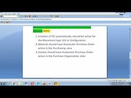 Auto PO Creation using GR