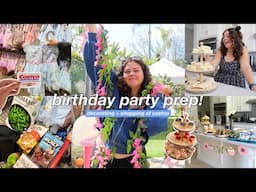 birthday party prep! decorate with me + costco shopping!