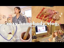 Cozy Homebody VLOG | life updates, crochet, smoothie recipe, room clean up