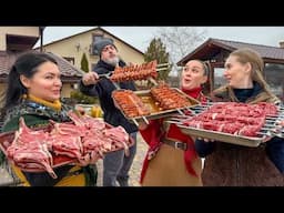 Идеальный Вечер с Семьёй – Сочные Стейки, Крылышки и Аромат Костра!