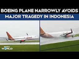 Indonesia Airplane Crash | Boeing 737 Plane Narrowly Avoids Tragedy In Indonesia