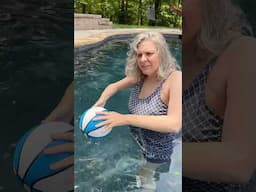 Jess Shoots a Basket #autisticblind #swimming #pooltoys