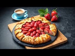 Perfekte Erdbeer Galette 🍓 in 20 Minuten! Schnelles Sommerdessert