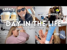DAY IN THE LIFE OF A MOM OF 2 ON SPRING BREAK! | fun day with kids, mini haul, tidying