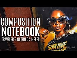 EASY DIY Altered Composition Notebook for A5 Traveler's Notebook Setup