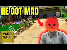 MAN FREAKS OUT DURING COMMUNITY YARD SALE