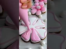 Flower 🌸 cookie decoration with royal icing #shorts #decoration #cookies #food #art #tasty #fun