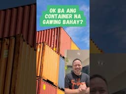 Ok lang ba GAWING BAHAY ang SHIPPING CONTAINER??? #pinoyarchitect #tinyhouse #containerhouses