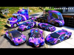 GTA 5 - Stealing Modified GALAXY LUXURY Cars with Franklin! (Real Life Cars #303)