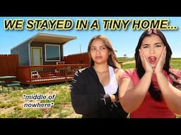 We Stayed The Night In A TINY Home! *extremely tiny*