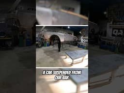 Merging the Continental body with our custom frame #lincolncontinental #hotrodshop #fabrication