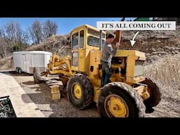 Pulling the ENGINE OUT of my GRADER | Not as HARD AS YOU WOULD THINK \\ MOUNTAIN MAPLE RANCH