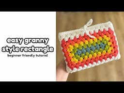 EASY Crochet Granny Rectangle | How to Make a Rectangle in ANY SIZE! | Ashten Stitches