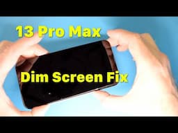 13 Pro Max Missing Backlight (Display Illumination Power)
