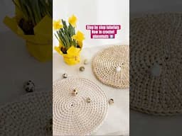 Super easy crochet tutorial - crochet placemats in just 1 hour 🧶 #crochet #diy #crochettutorial