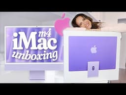 PURPLE M4 IMAC Unboxing and Setup! 💜