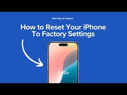 How to Reset iPhone to Factory Settings