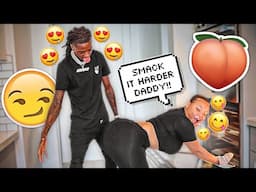 CASUALLY SMACKING HER "FATTY" TO SEE HER REACTION... *SHE LIKED IT*