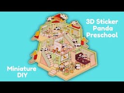 3D Sticker Panda Preschool | Miniature DIY Scene