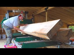 Funky Maple Log No Match for the HM136MAX Sawmill