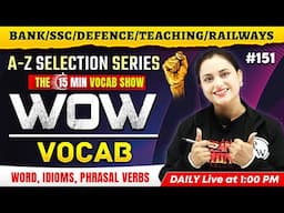 WOW VOCAB | English Vocabulary for All Competitive Exams | by Rupam Ma'am #151