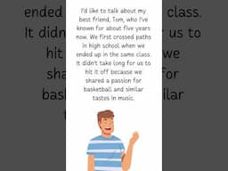 IELTS Speaking Part 2 | My Best Friend - How To Talk About |  Improve Your English