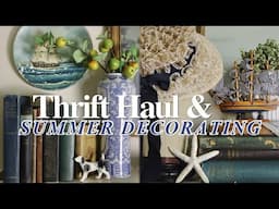 Everything $2! THRIFT HAUL & SUMMER DECORATE WITH ME! | Coastal Cottage Decor, Goodwill Thrifting