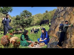 🌱IRAN VILLAGE LIFE | SPRING MIX OF TRADITIONAL DISHES IN THE VILLAGE | NOMAD LIFE