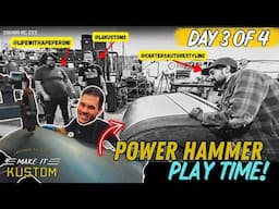 Roadster in 4 Days - Making a TRUNK LID from SCATCH! Homemade POWER HAMMER