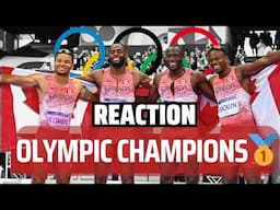 REACTION to Winning the Olympics🔥 || Olympic 4x100m GOLD🥇 || Aaron Kingsley Brown