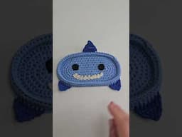 Shark Crochet Eyeglass Holder  🦈#shark #crochet #crochettutorial #crochetpattern #eyeglassholder