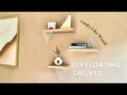 DIY Aesthetic Floating Shelves from Cardboard | Cheap & Easy!