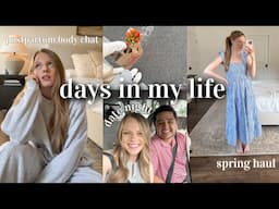 DAYS IN MY LIFE! postpartum body & catch up, spring haul, date night, & tea party!